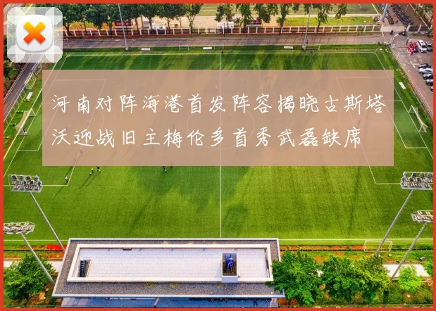 河南对阵海港首发阵容揭晓古斯塔沃迎战旧主梅伦多首秀武磊缺席